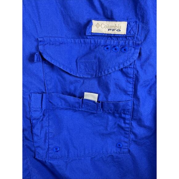 Florida Gators Columbia PFG Fishing Shirt Mens XL Large Blue Button Down Vented - Picture 4 of 11
